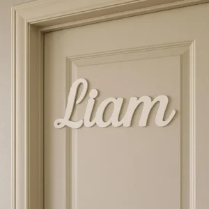 Modern Personalized Vinyl Door Plaque
