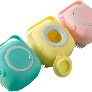 Silicone Pet Shampoo Brush with Shampoo Dispenser